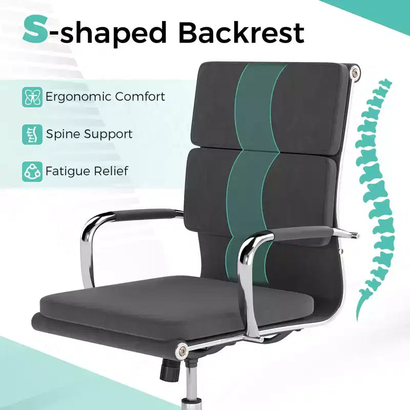 Chaise de bureau ergonomique avec dossier basculant et housses à fermeture éclair
