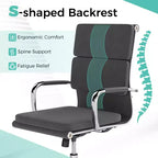 Chaise de bureau ergonomique avec dossier basculant et housses à fermeture éclair