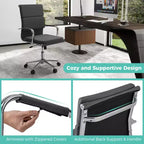 Chaise de bureau ergonomique avec dossier basculant et housses à fermeture éclair
