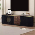 Modern TV Stand with Drawers for 80 TV TV Storage Cabinet with Shelf Media Console Table with Cabinets and Metal Handles