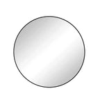 Miroir de salle de bain rond, cadre en métal moderne, miroir mural de courtoisie