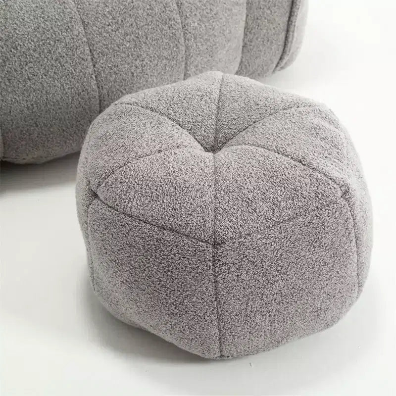 Pouf Géant avec Ottoman Fauteuil Carré Moderne en Chenille