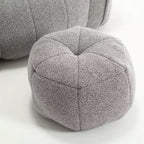 Pouf Géant avec Ottoman Fauteuil Carré Moderne en Chenille