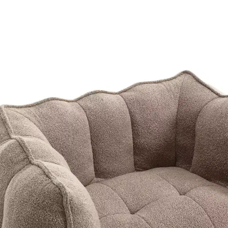 Pouf Géant avec Ottoman Fauteuil Carré Moderne en Chenille