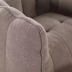 Pouf Géant avec Ottoman Fauteuil Carré Moderne en Chenille