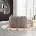 Bean Bag Chair with Ottoman Modern Chenille Square Sofa Chair Soft Bean Bag Couch with Footstool for Living Room Bedroom Apartment Dorm