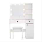 Coiffeuse élégante avec miroir et grands tiroirs