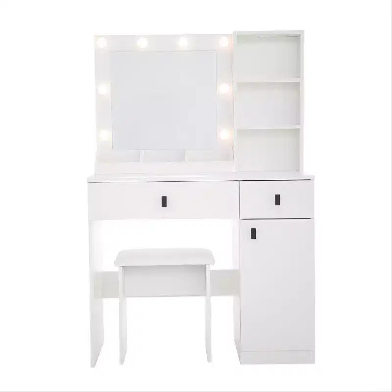 Coiffeuse élégante avec miroir et grands tiroirs