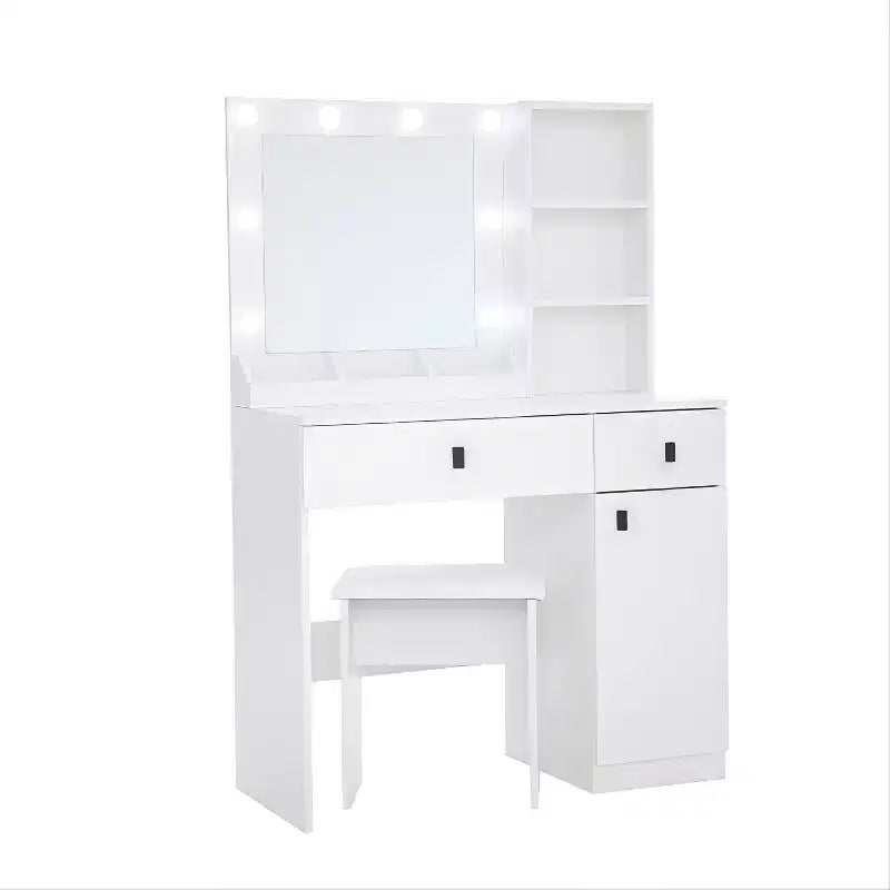 Coiffeuse élégante avec miroir et grands tiroirs