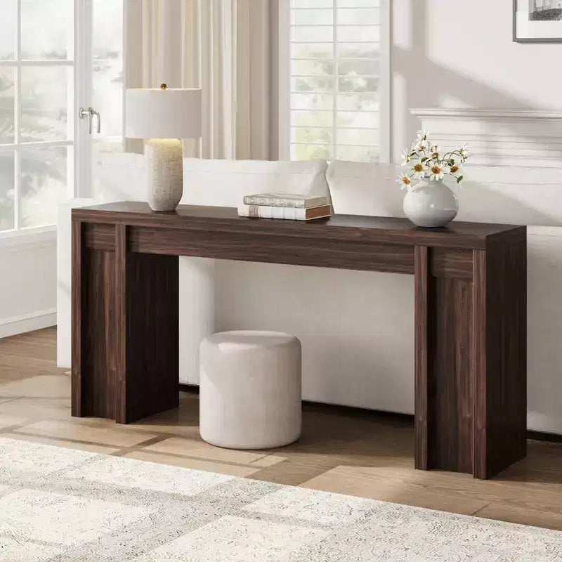 Table d'entrée en bois, console de ferme, table derrière le canapé