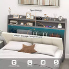 Cadre de lit avec rangement Plateforme de lit moderne Sommier