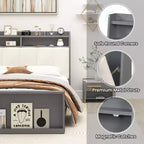 Cadre de lit avec rangement Plateforme de lit moderne Sommier