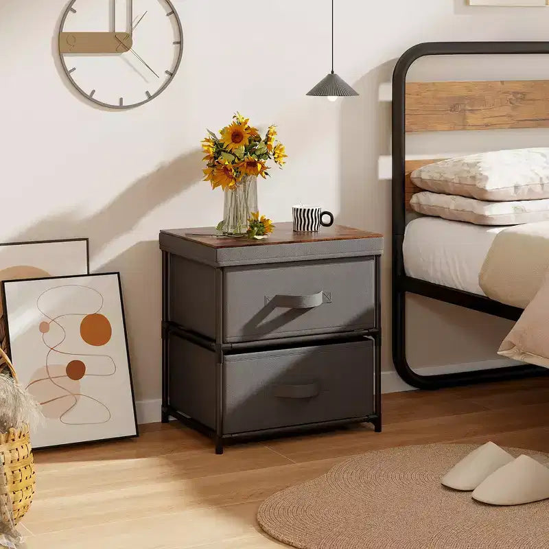 Commode de rangement en tissu Table de chevet/canapé
