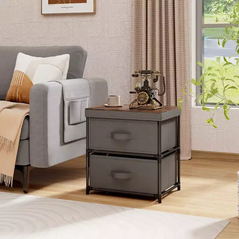 Commode de rangement en tissu Table de chevet/canapé