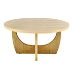 36 Round Coffee Table Wooden Cocktail Table Farmhouse Center Sofa Side Table Circular Tea Table for Small Spaces Living Room Office