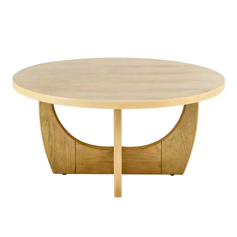 36 Round Coffee Table Wooden Cocktail Table Farmhouse Center Sofa Side Table Circular Tea Table for Small Spaces Living Room Office