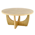 Table basse ronde Table de cocktail en bois Table d'appoint de canapé de centre de ferme