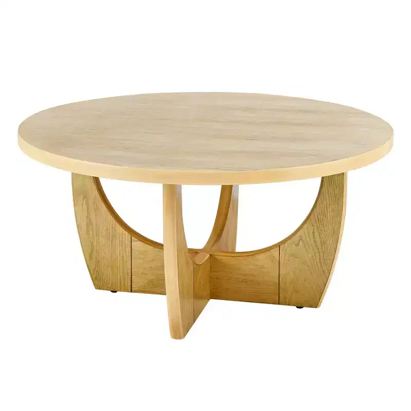 Table basse ronde Table de cocktail en bois Table d'appoint de canapé de centre de ferme