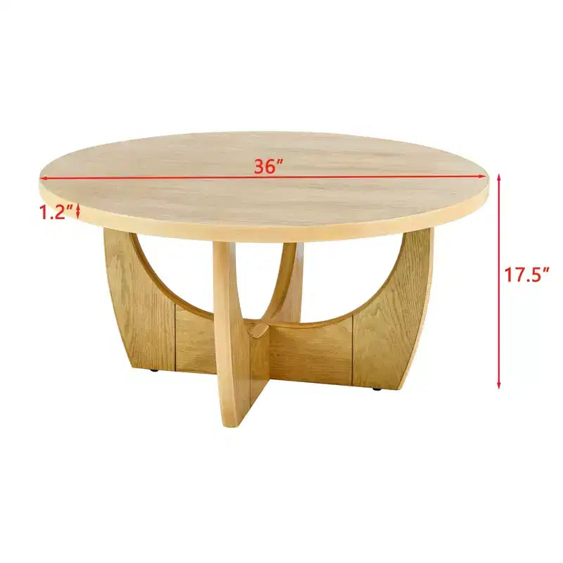 Table basse ronde Table de cocktail en bois Table d'appoint de canapé de centre de ferme