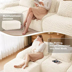 Canapé modulaire moderne en L en flanelle