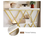Cadre de table console industrielle à 3 niveaux avec étagère ouverte