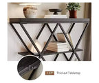 Cadre de table console industrielle à 3 niveaux avec étagère ouverte