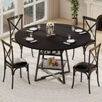 Dinning Room Tables for 4 Round Dining Table Set with Storage 42 Inch Circle Kitchen Table High Top