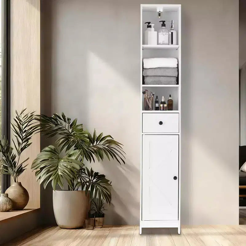 Armoire de rangement haute pour salle de bain Armoire sur pied moderne
