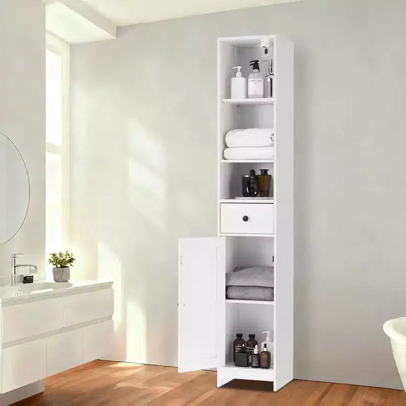 Armoire de rangement haute pour salle de bain Armoire sur pied moderne