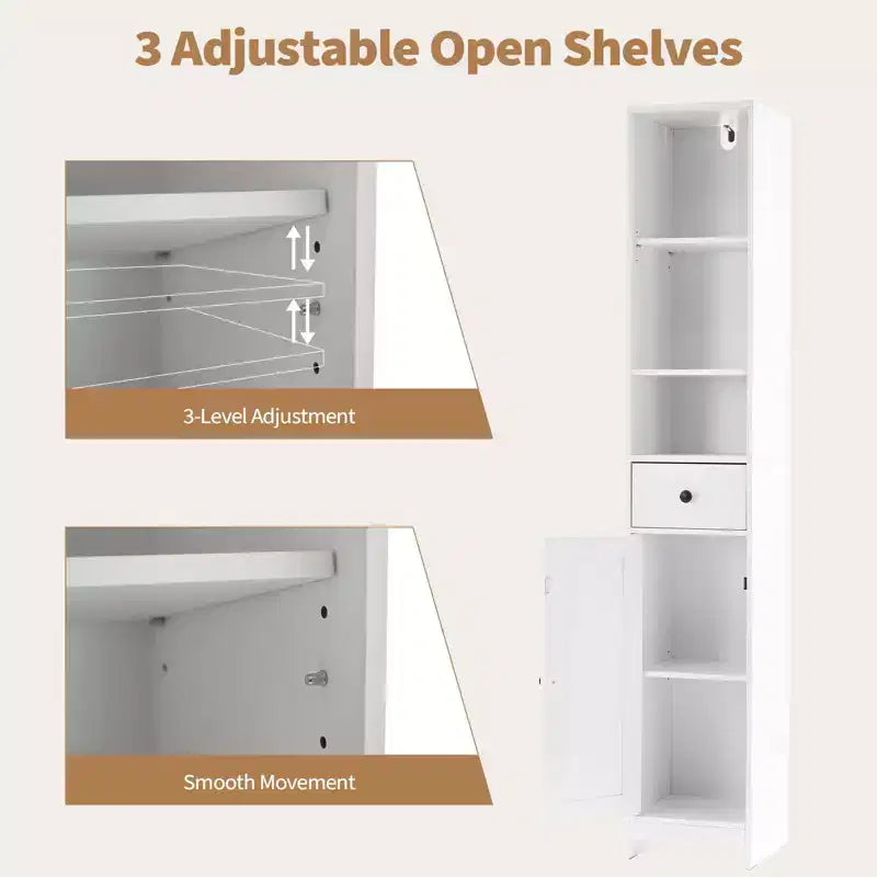 Armoire de rangement haute pour salle de bain Armoire sur pied moderne