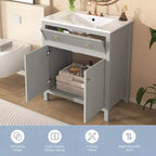 Meuble-lavabo avec évier Armoire de rangement de salle de bain