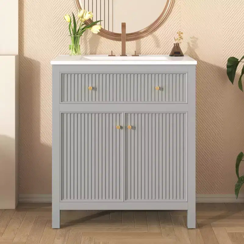 Meuble-lavabo avec évier Armoire de rangement de salle de bain