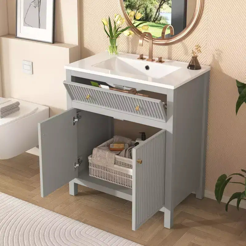 Meuble-lavabo avec évier Armoire de rangement de salle de bain
