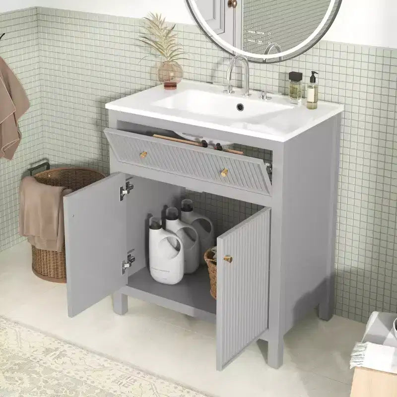 Meuble-lavabo avec évier Armoire de rangement de salle de bain