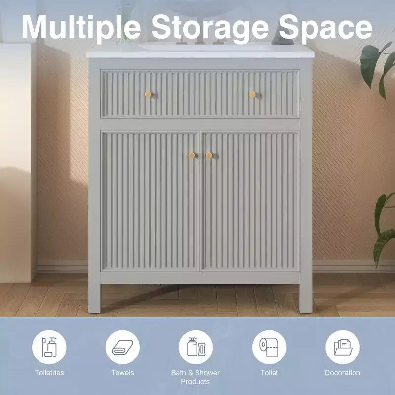 Meuble-lavabo avec évier Armoire de rangement de salle de bain