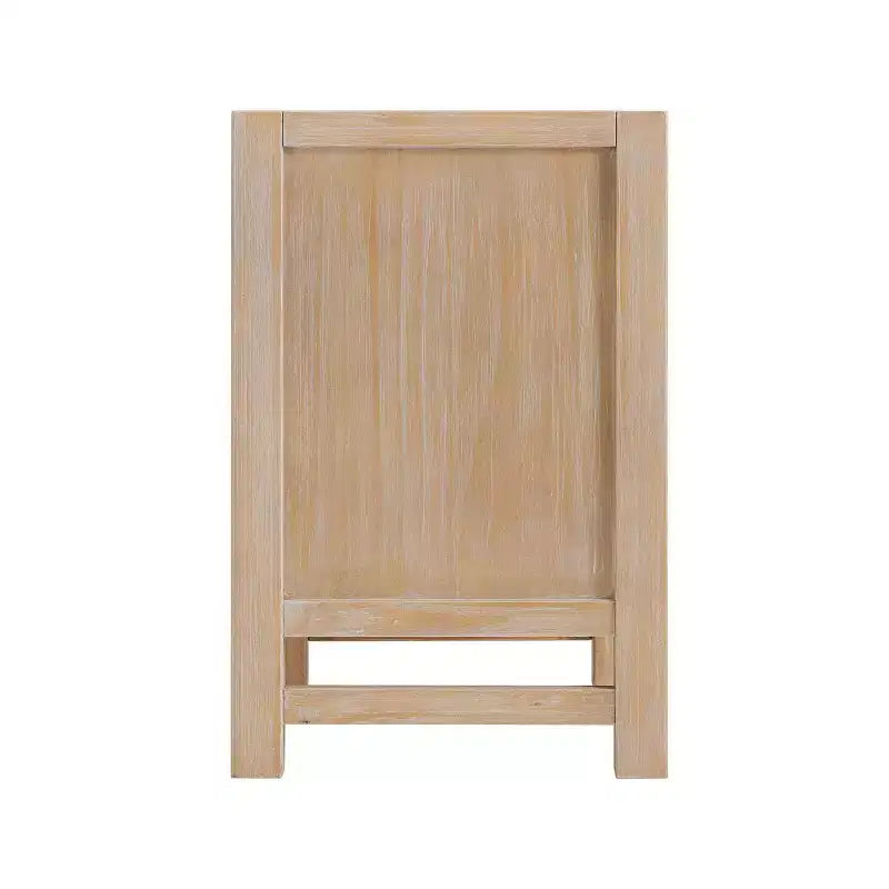 Table de chevet en bois à 2 tiroirs avec quincaillerie en bronze huilé